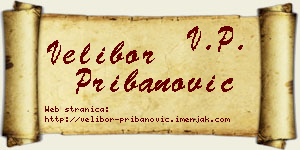 Velibor Pribanović vizit kartica
